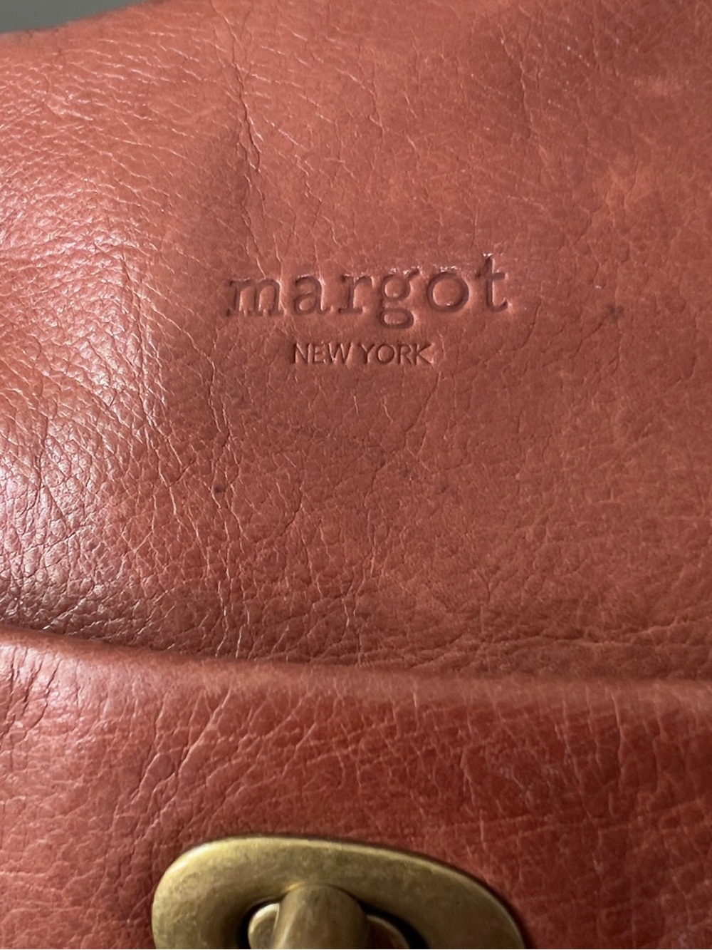 margot New York Leather Saddle Bag - Cognac Brown - Picture 2 of 12